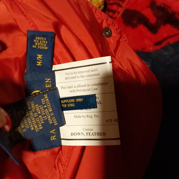 POLO RALPH GOOSE DWN VEST REVERSIBLE SIZE S.. - Picture 10 of 10